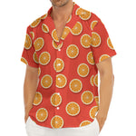 Orange Slices Pattern Print Men's Deep V-Neck Shirt