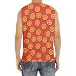 Orange Slices Pattern Print Men's Fitness Tank Top