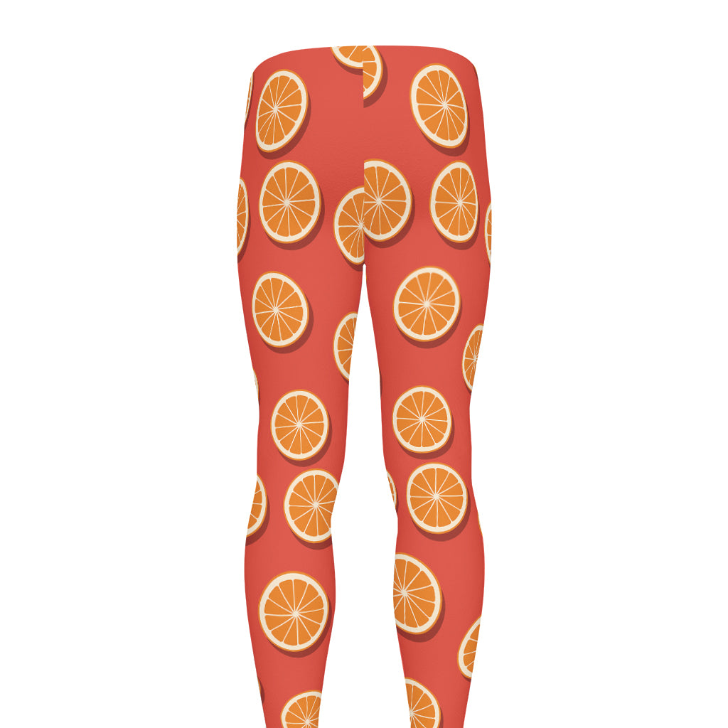 Orange Slices Pattern Print Men's leggings