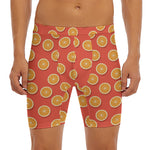 Orange Slices Pattern Print Men's Long Boxer Briefs