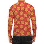 Orange Slices Pattern Print Men's Long Sleeve Rash Guard