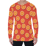 Orange Slices Pattern Print Men's Long Sleeve T-Shirt