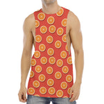 Orange Slices Pattern Print Men's Muscle Tank Top