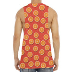 Orange Slices Pattern Print Men's Muscle Tank Top