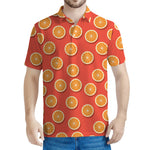 Orange Slices Pattern Print Men's Polo Shirt