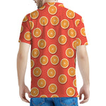 Orange Slices Pattern Print Men's Polo Shirt