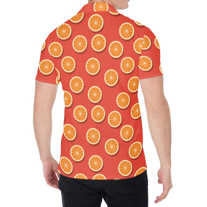 Orange Slices Pattern Print Men's Shirt