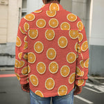 Orange Slices Pattern Print Men's Shirt Jacket