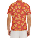 Orange Slices Pattern Print Men's Short Sleeve Rash Guard