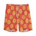 Orange Slices Pattern Print Men's Athletic Shorts