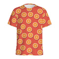 Orange Slices Pattern Print Men's Athletic T-Shirt