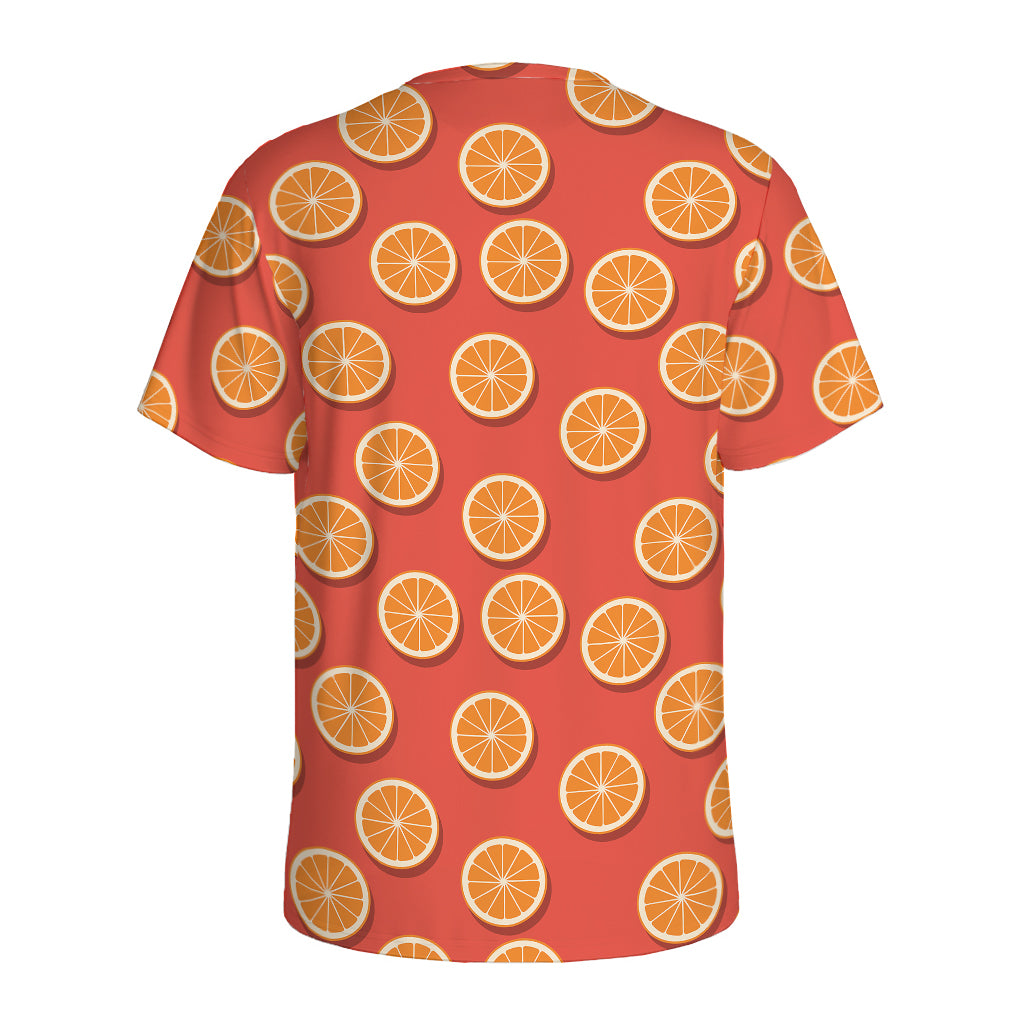 Orange Slices Pattern Print Men's Sports T-Shirt