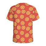 Orange Slices Pattern Print Men's Sports T-Shirt