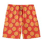 Orange Slices Pattern Print Men's Swim Trunks