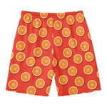 Orange Slices Pattern Print Men's Swim Trunks