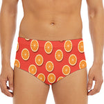 Orange Slices Pattern Print Men's Triangle Swim Briefs