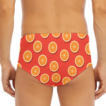 Orange Slices Pattern Print Men's Triangle Swim Briefs
