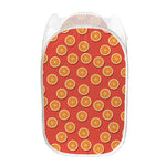 Orange Slices Pattern Print Mesh Laundry Hamper
