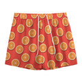 Orange Slices Pattern Print Mesh Shorts