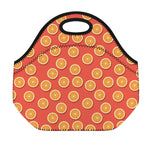Orange Slices Pattern Print Neoprene Lunch Bag