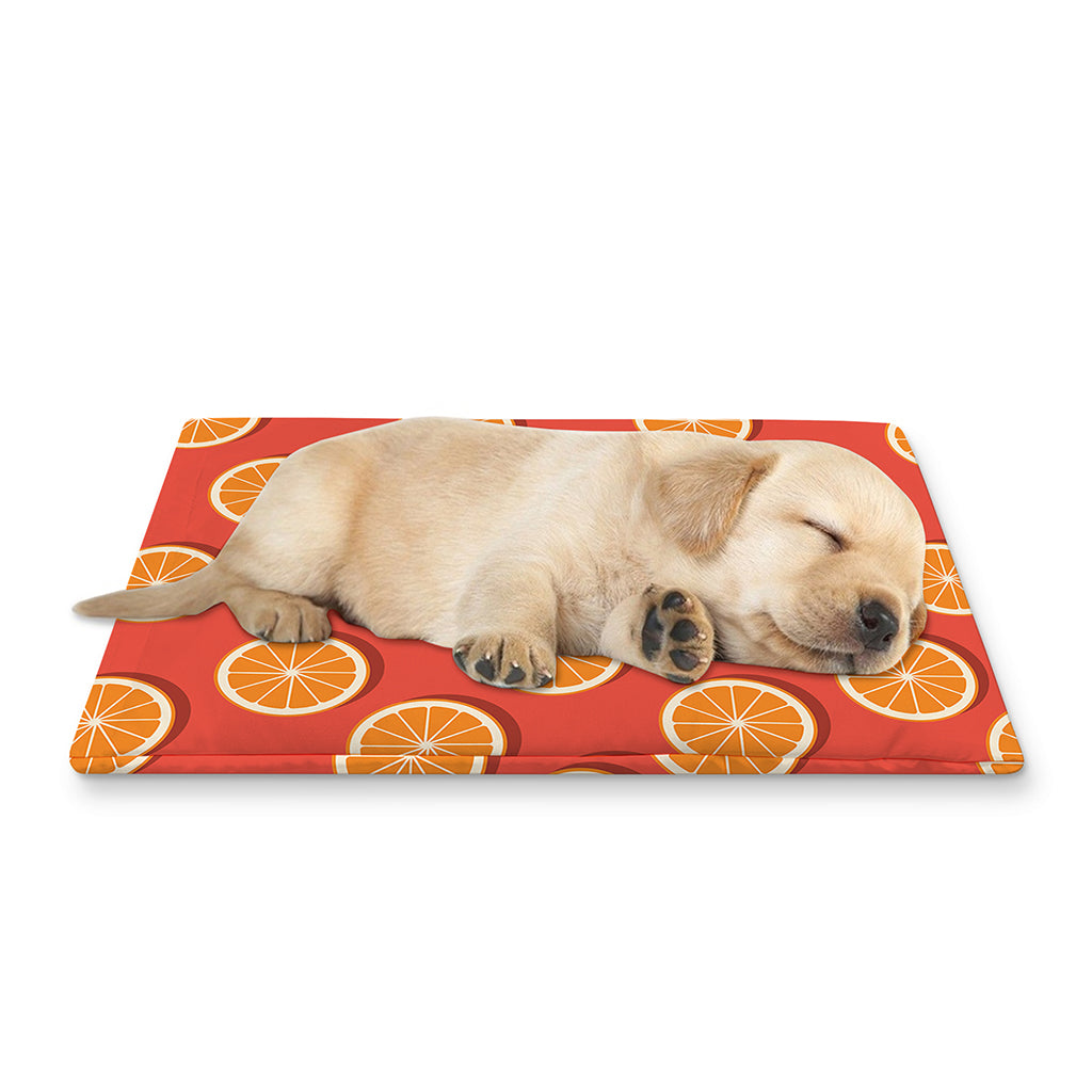 Orange Slices Pattern Print Pet Cooling Mat Cover