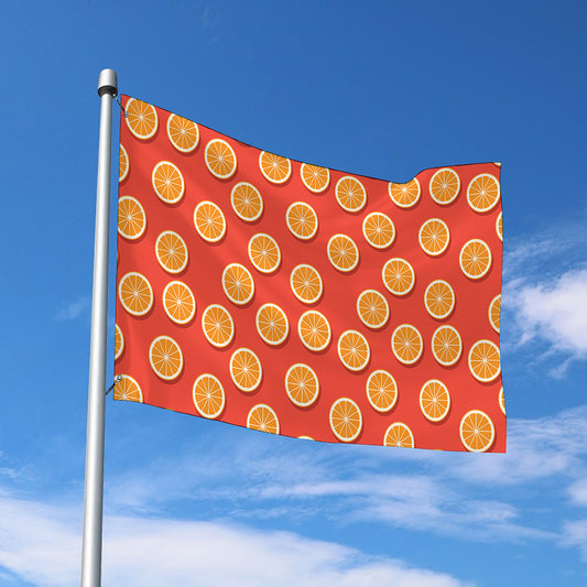Orange Slices Pattern Print Polyester Flag
