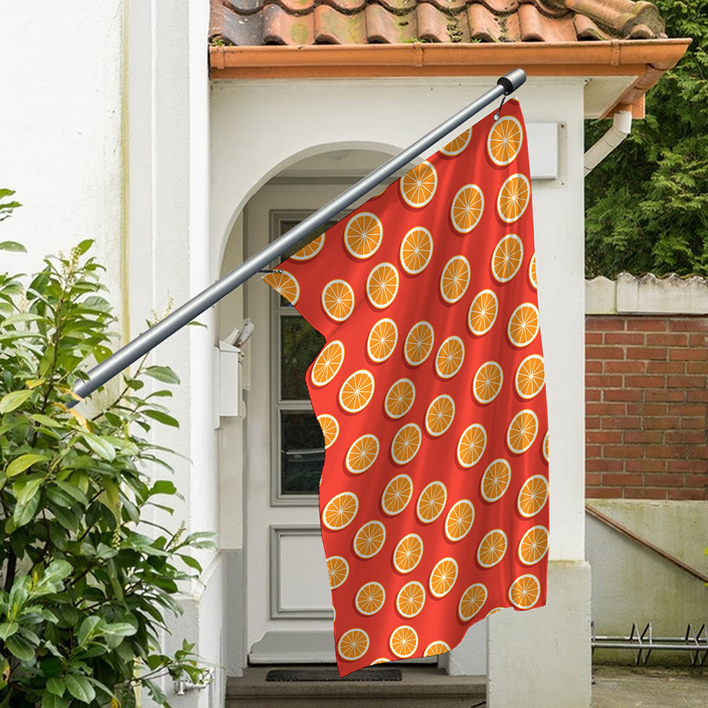 Orange Slices Pattern Print Polyester Flag