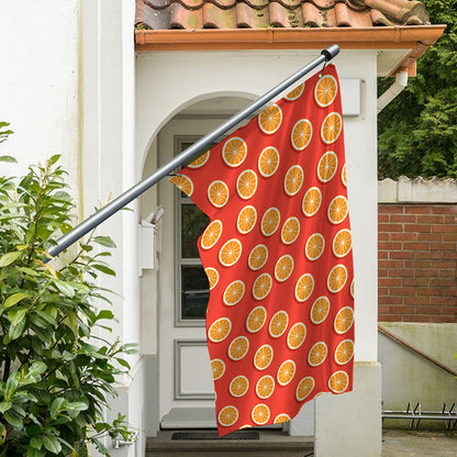 Orange Slices Pattern Print Polyester Flag