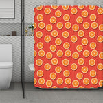 Orange Slices Pattern Print Polyester Shower Curtain