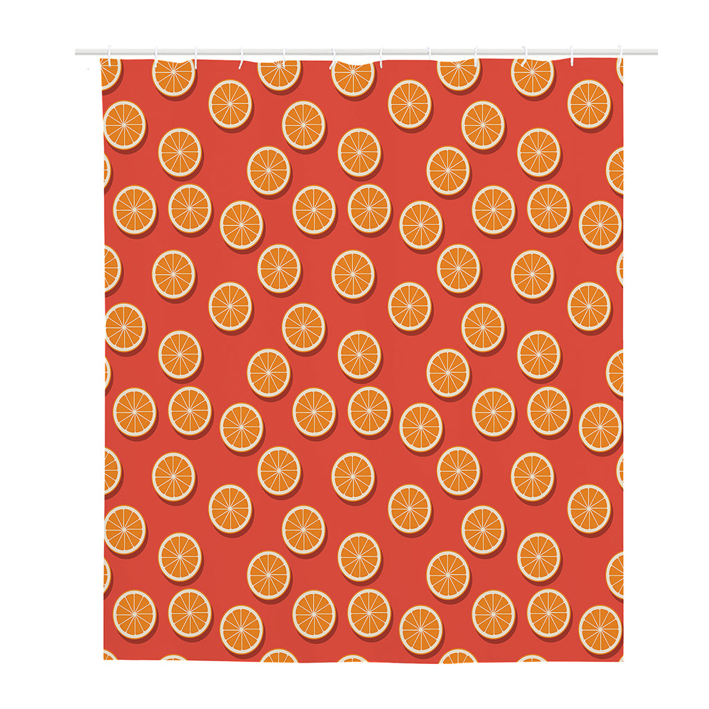 Orange Slices Pattern Print Polyester Shower Curtain