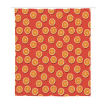 Orange Slices Pattern Print Polyester Shower Curtain