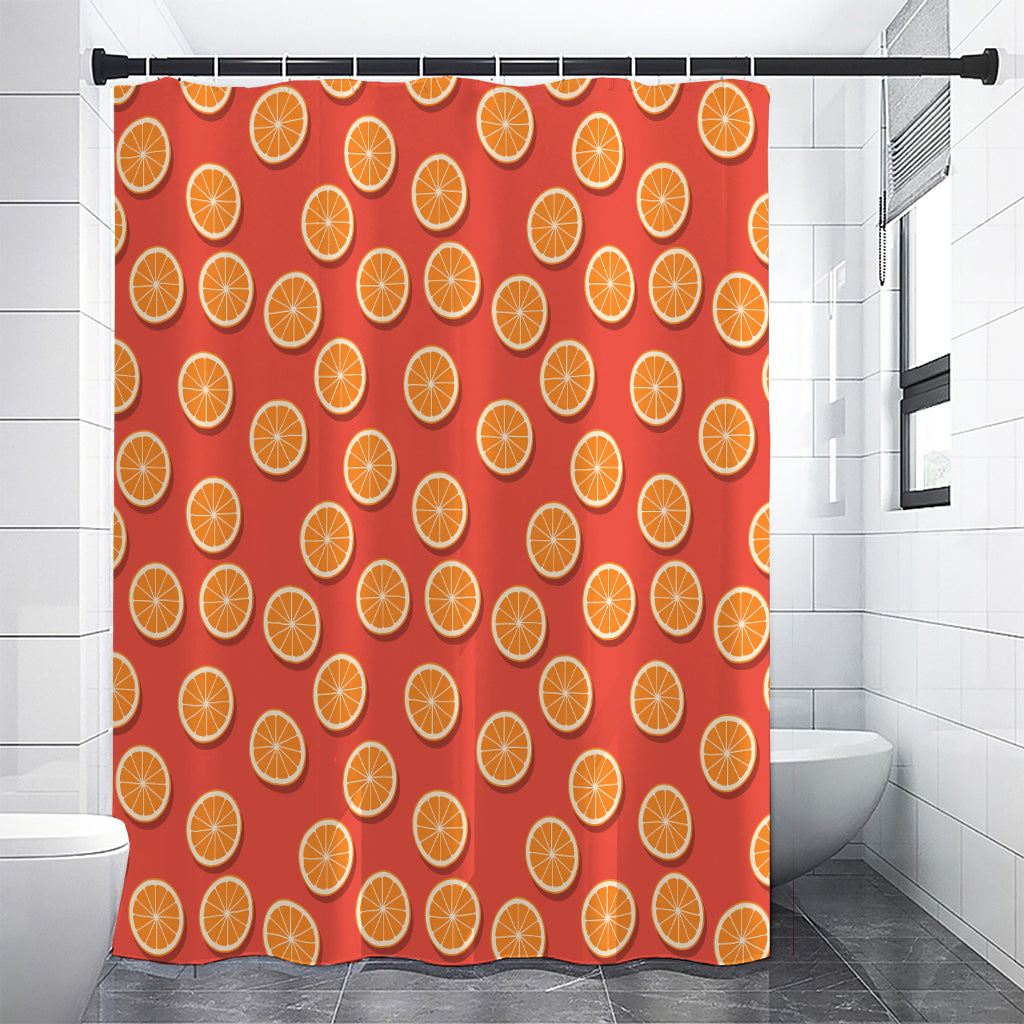 Orange Slices Pattern Print Premium Shower Curtain