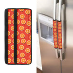 Orange Slices Pattern Print Refrigerator Handle Covers