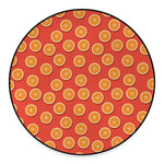 Orange Slices Pattern Print Round Floor Mat