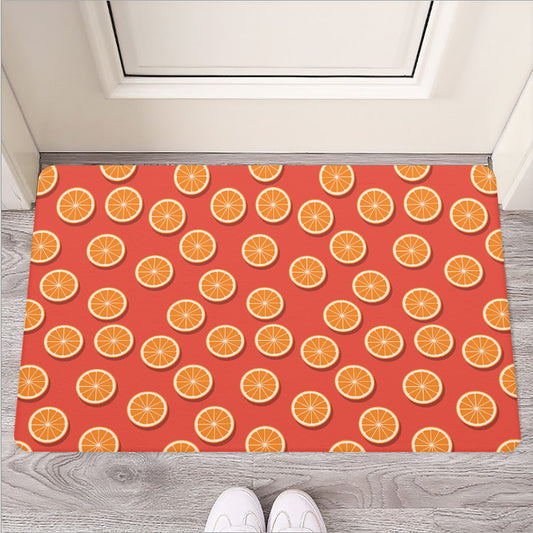 Orange Slices Pattern Print Rubber Doormat
