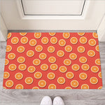 Orange Slices Pattern Print Rubber Doormat