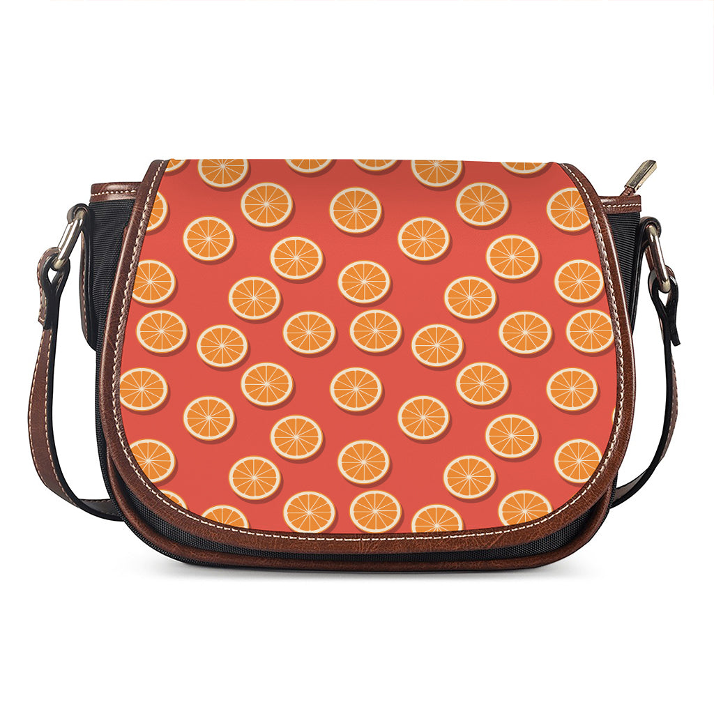 Orange Slices Pattern Print Saddle Bag