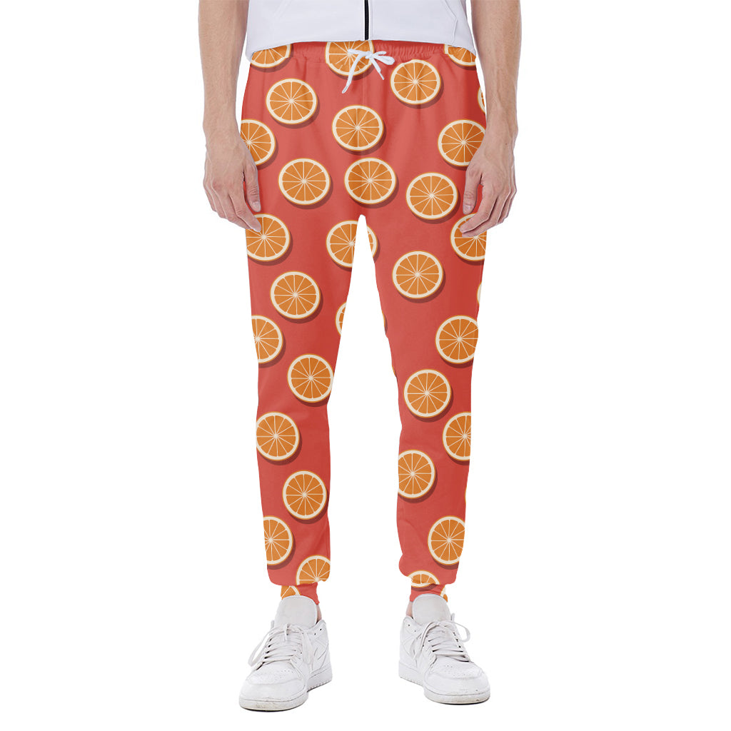 Orange Slices Pattern Print Scuba Joggers