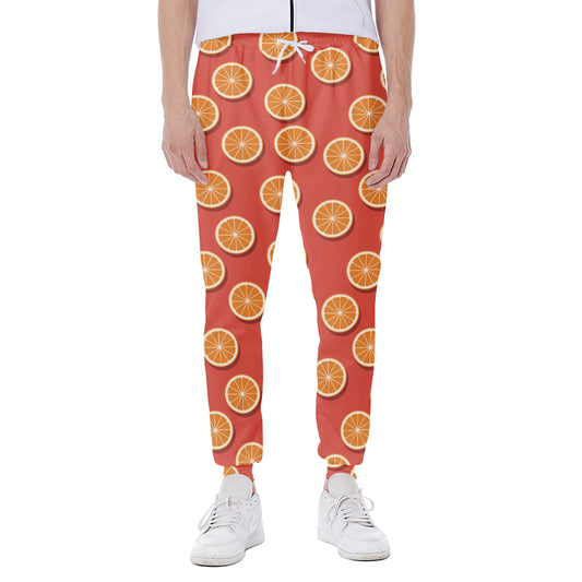 Orange Slices Pattern Print Scuba Joggers