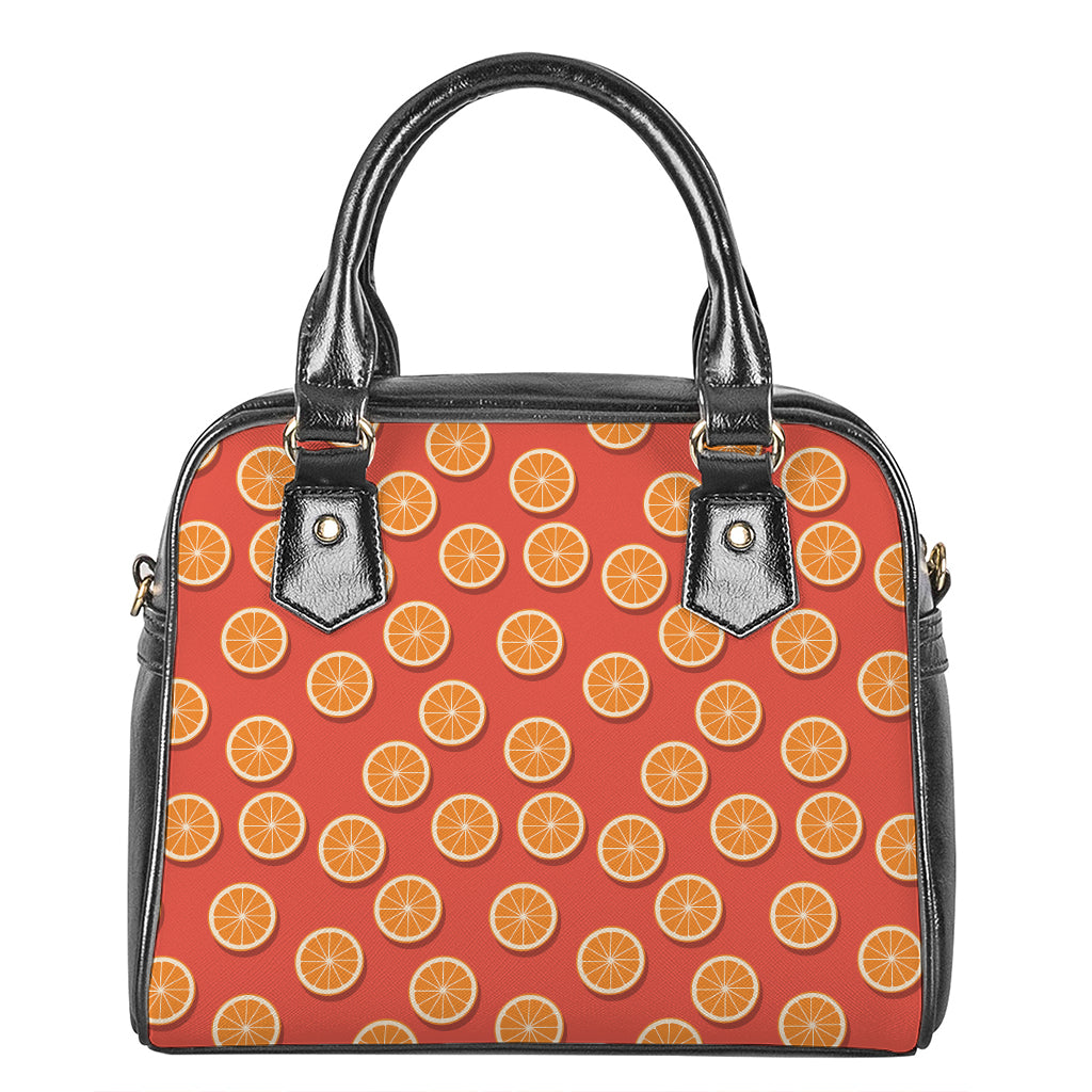 Orange Slices Pattern Print Shoulder Handbag