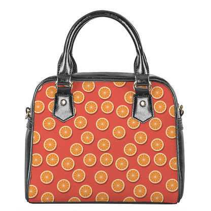Orange Slices Pattern Print Shoulder Handbag