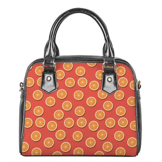 Orange Slices Pattern Print Shoulder Handbag