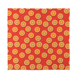 Orange Slices Pattern Print Silk Bandana