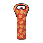 Orange Slices Pattern Print Single Neoprene Wine Tote