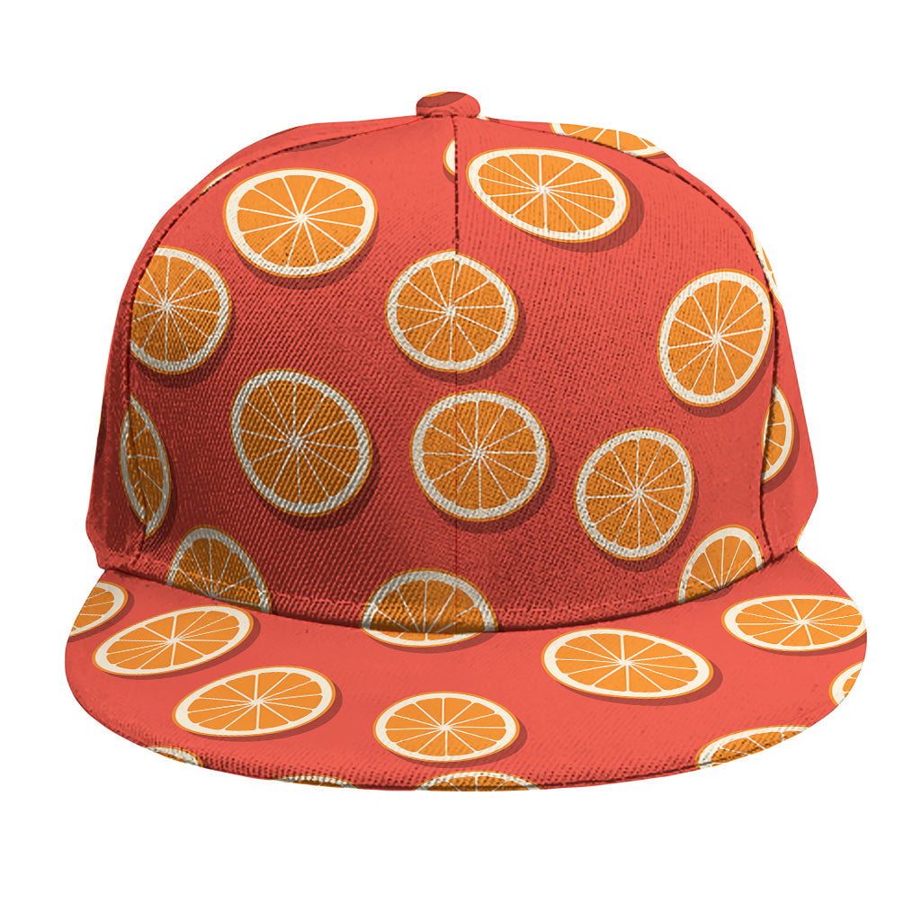 Orange Slices Pattern Print Snapback Cap