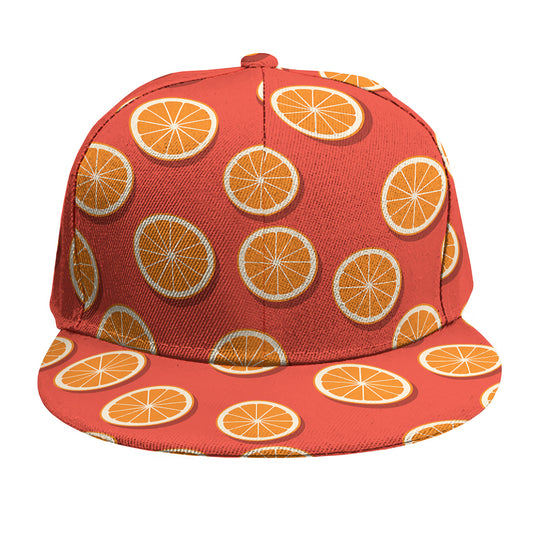 Orange Slices Pattern Print Snapback Cap
