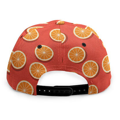 Orange Slices Pattern Print Snapback Cap