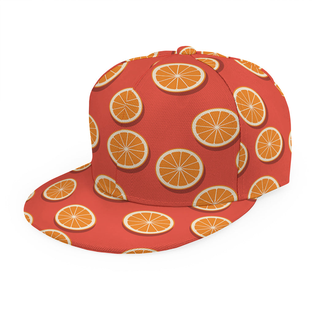 Orange Slices Pattern Print Snapback Cap