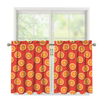 Orange Slices Pattern Print Tier Curtains