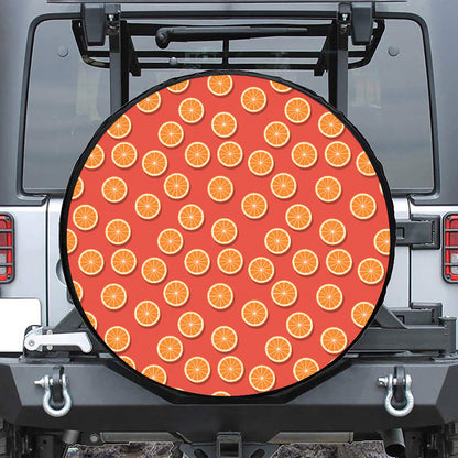 Orange Slices Pattern Print Tire Cover